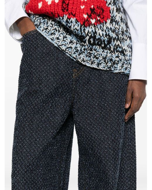 Ganni Blue Loose High Rise Jeans
