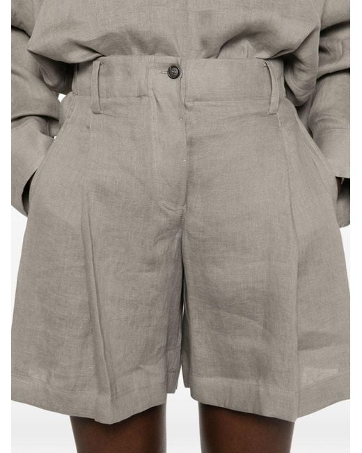 Brunello Cucinelli Gray Linen Shorts