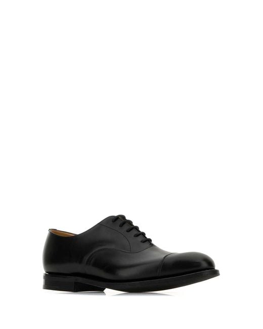 Church's Black Leather Consul R 2.0 Lace-Up Shoes