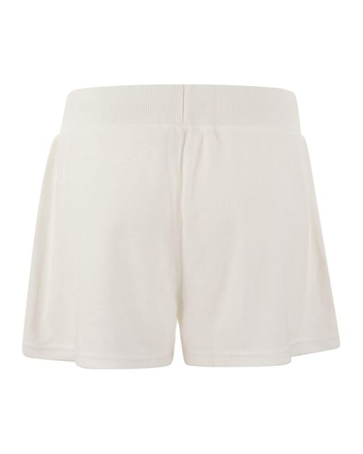 Polo Ralph Lauren White Sponge Shorts mit Kordelmesser