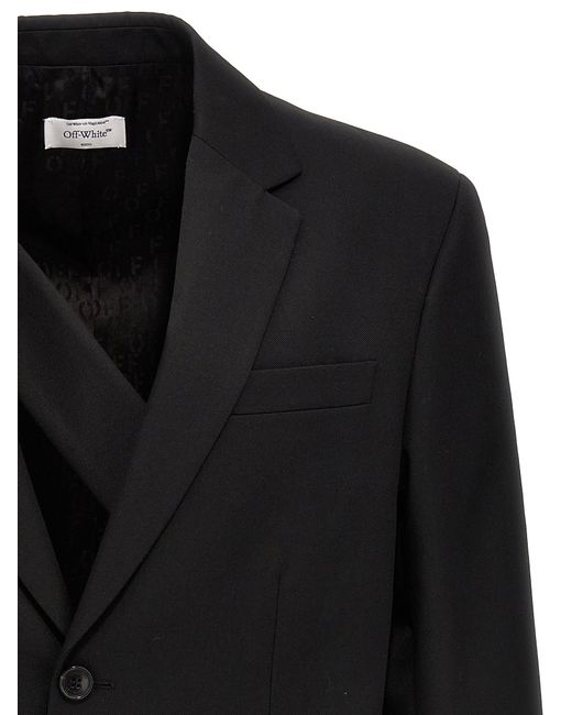 Off-White c/o Virgil Abloh 'ow Embroidery' Blazer in het Black voor heren