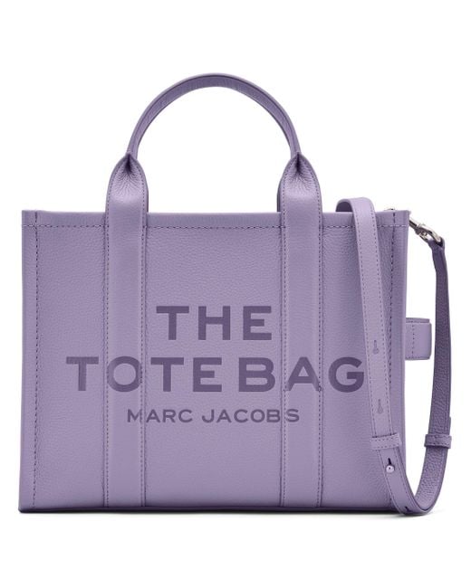 Marc Jacobs Purple Lilafarbene Lederstruktur Tasche