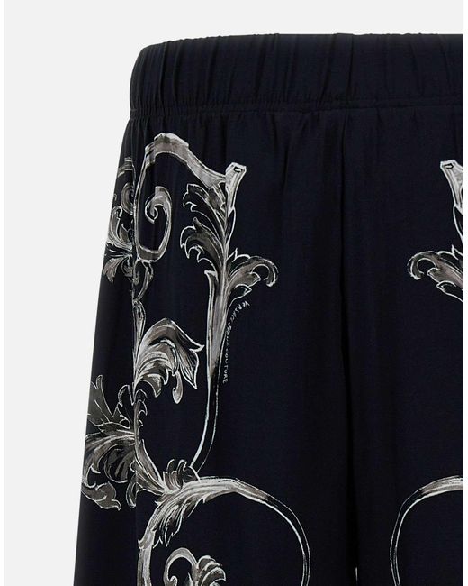 Versace Jeans Couture Blue Baroque Viscose Shorts for men
