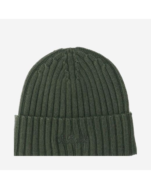 Wool Blend Gorro con logotipo Mc2 Saint Barth de hombre de color Green