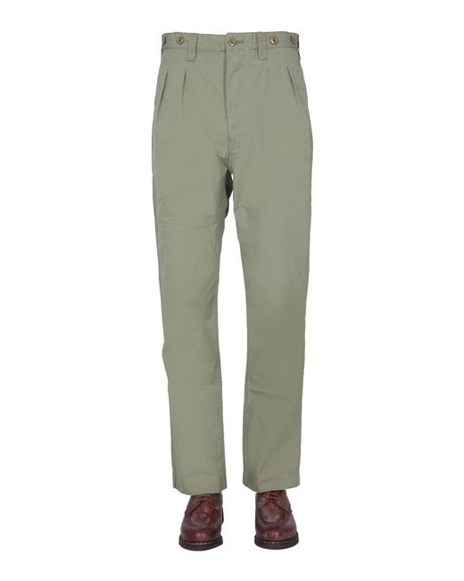 Nigel Cabourn Green Oversize Fit Trousers for men
