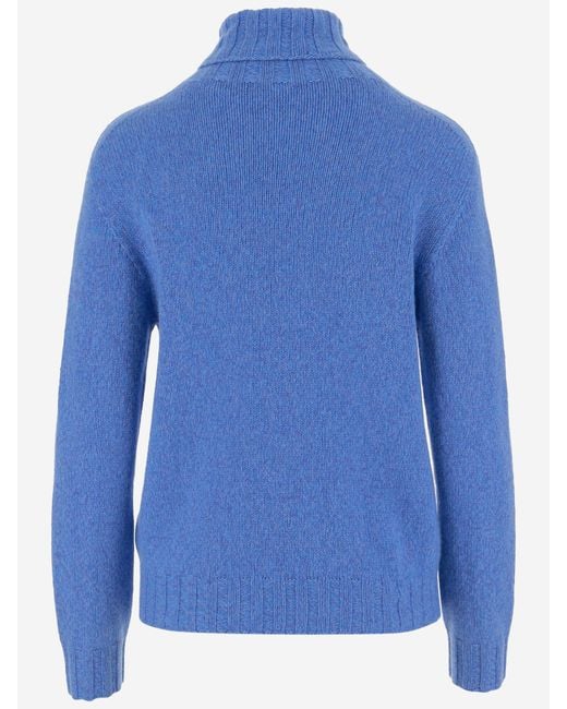 Oliver Lattughi Blue Cashmere Sweater