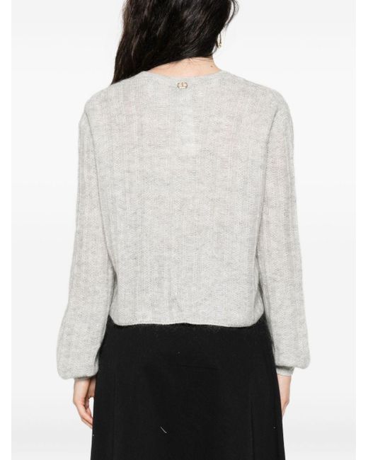 Twinset White Twin -Set -Pullover grau