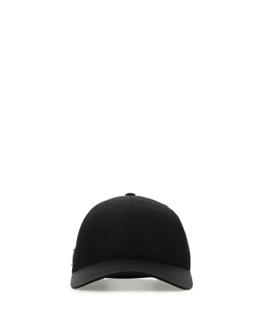 Prada Black Re-Nylon Baseball Cap for men
