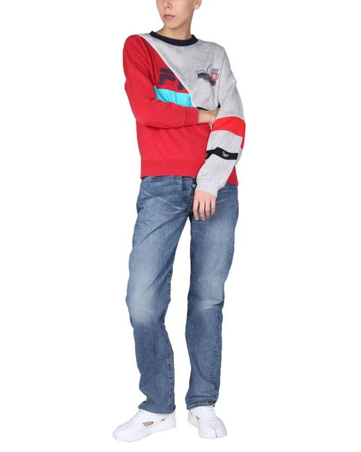 1/OFF Red Remade Wrangle Sweatshirt