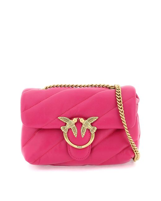 Pinko Love Classic Puff Maxi Quilt Bag in het Pink