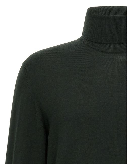 Zanone Green Wool Turtleneck Sweater for men