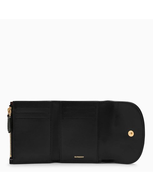 Burberry Vintage Check Small Wallet in Black | Lyst