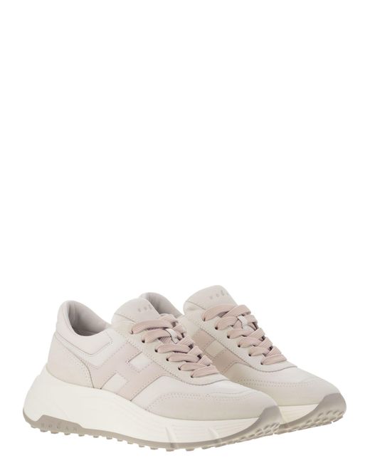 Hogan White Hi fi Trainer mit Seite H
