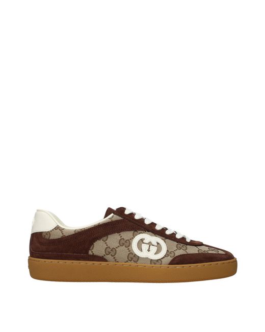 Gucci Brown Sneakers/ Fabric