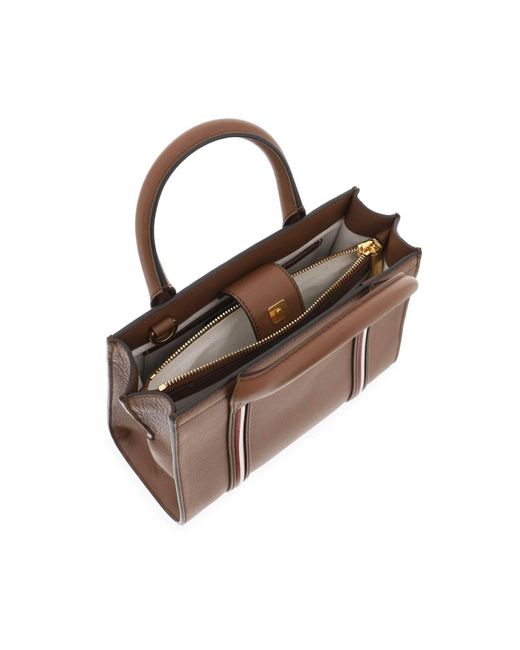 Bally Brown Small Code Tote Tasche