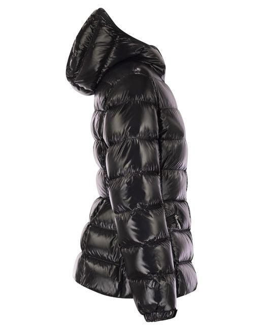 Moncler Black Barante Short Down Jacke mit Kapuze