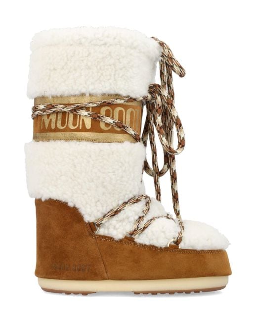 Moon Boot White Classic Icon Shearling Sneaker