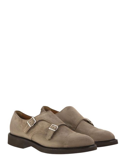 Doucal's Brown Double Suede Buckle for men