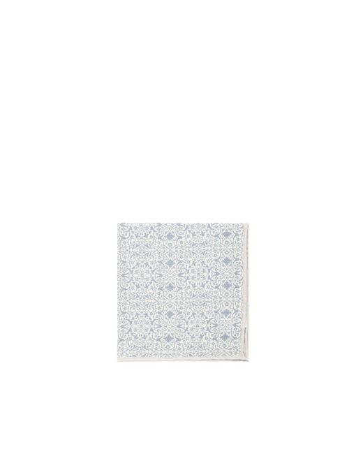 Écharpe bleue en laine et en coton Eleventy pour homme en coloris White
