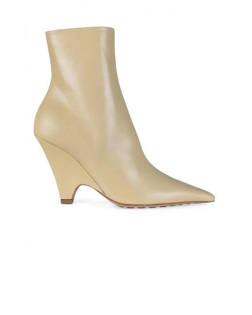 Francesco Russo White Leather Ankle Boots