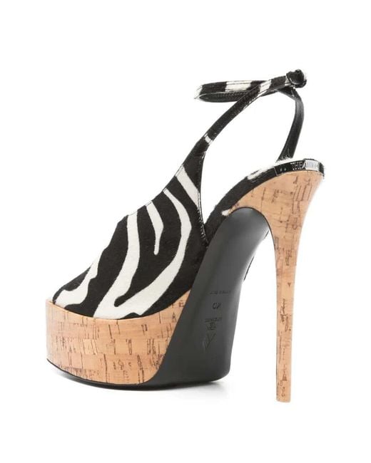 The Attico Black Ornella Platform Sandals