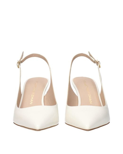 Stuart Weitzman White Sandals/Cream Leather