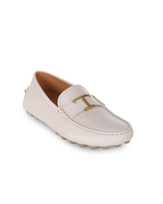 Tod's White Flat Shoes