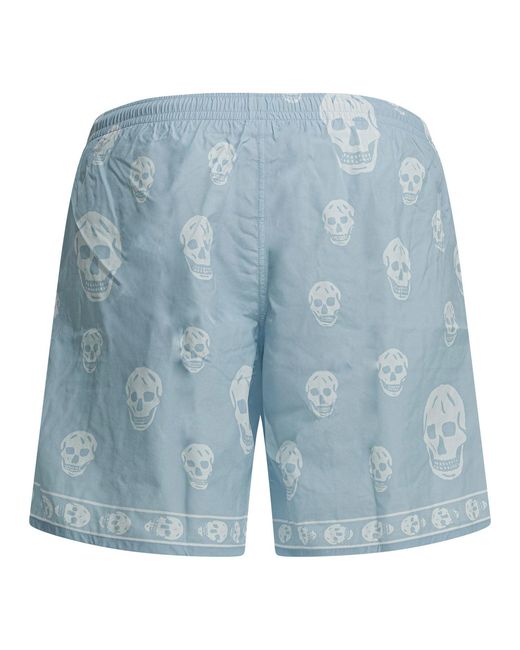 McQueen Blue Polyamide Swimwear for men