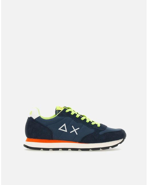 Sun 68 Blue Tom Fluo Sneakers for men