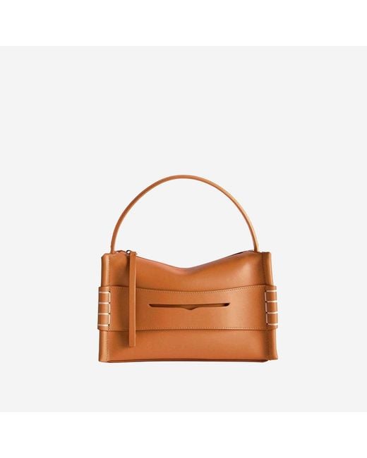 J.W. Anderson Brown Jw Anderson Small Leather Loafer Bag With Logo