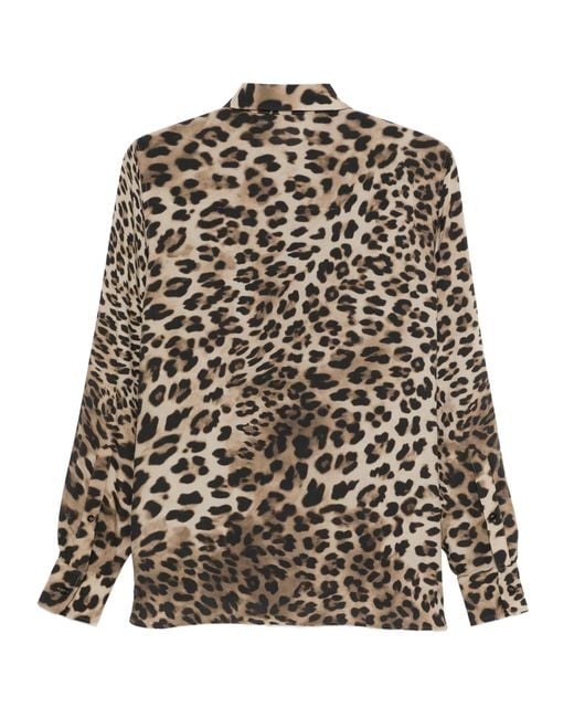 Officine Generale Multicolor Elzini Leopard Voile Viscose