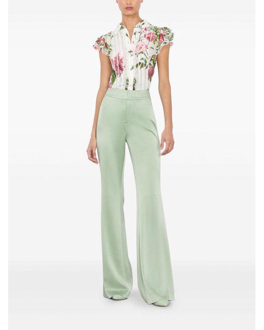 Alice + Olivia White Minda Blouse