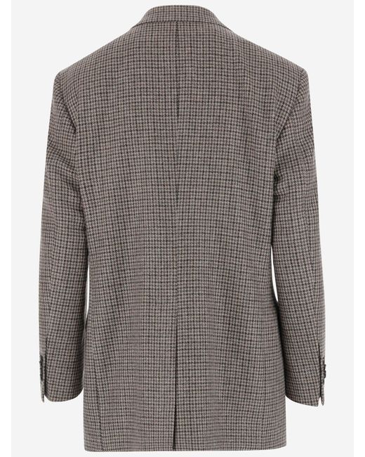 Tagliatore Gray Single-Breasted Wool Jacket