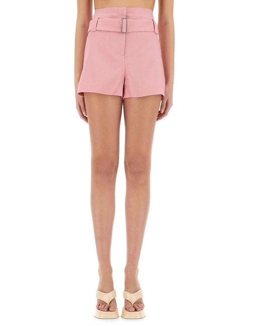 MSGM Pink Belted Shorts