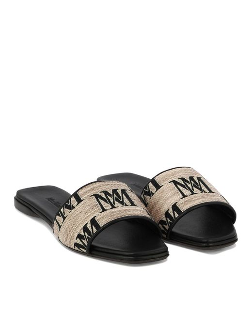 Max Mara White Logo Sandals