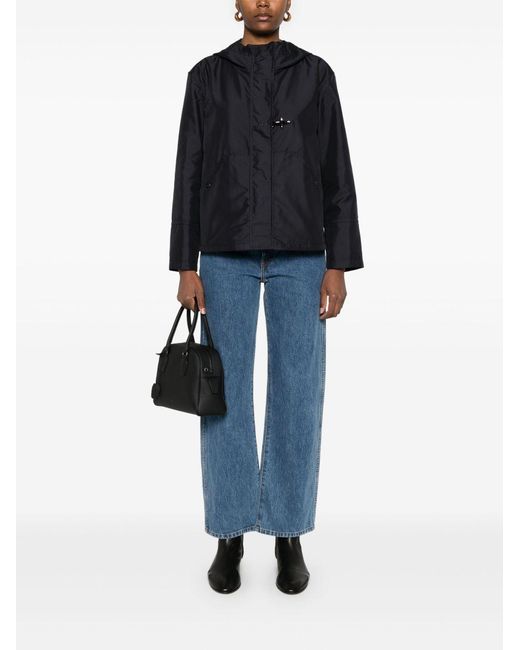 Fay Short Parka Coat in het Black