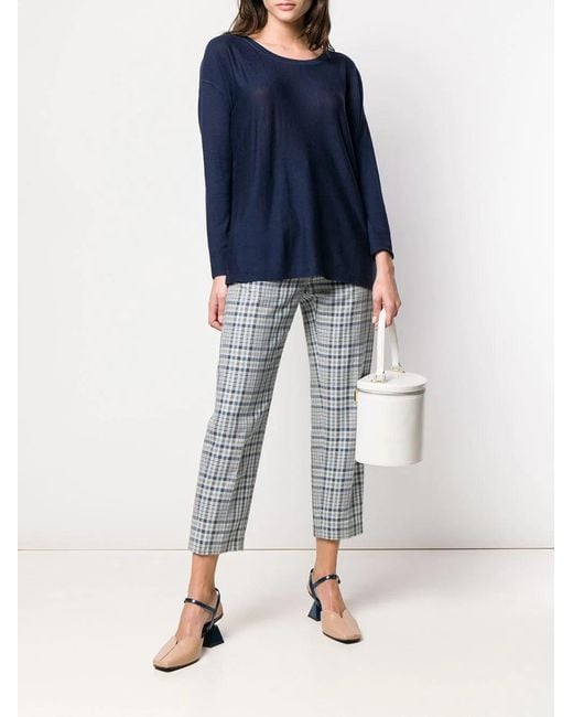 LA ROSE Blue Sottomettimi Fine Knit Sweater