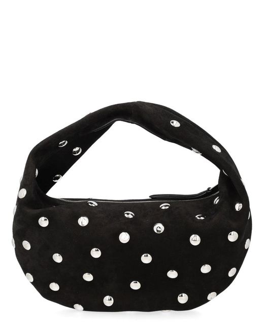 Khaite Black Calfskin Mini Shoulder Bag