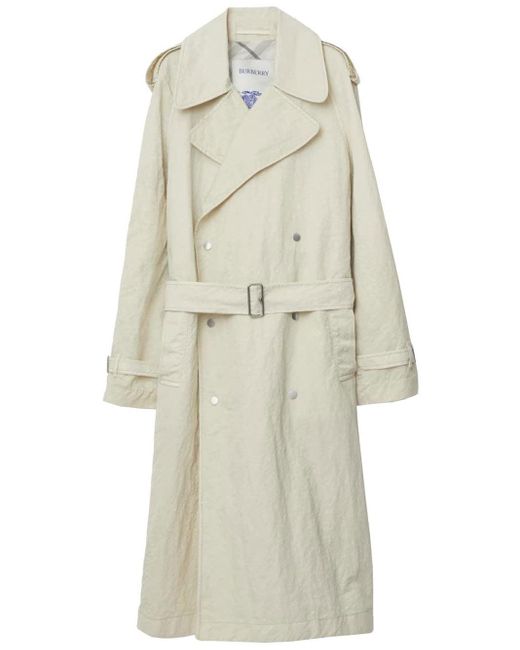 Burberry Long Trench in het White voor heren