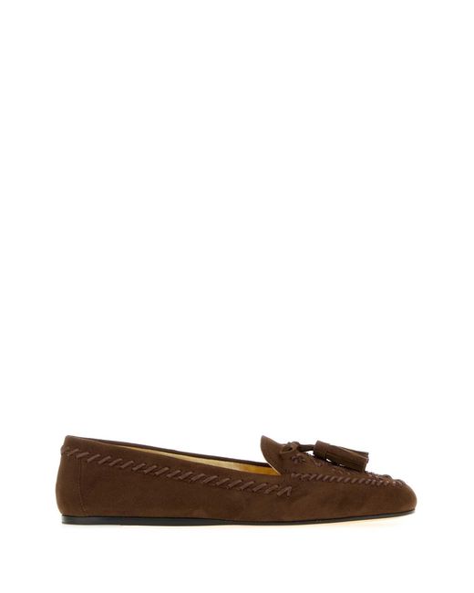 Prada Brown Suede Loafers