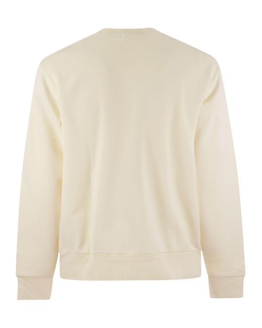 Polo Ralph Lauren Classic Fit Cotton Sweatshirt in het Natural voor heren
