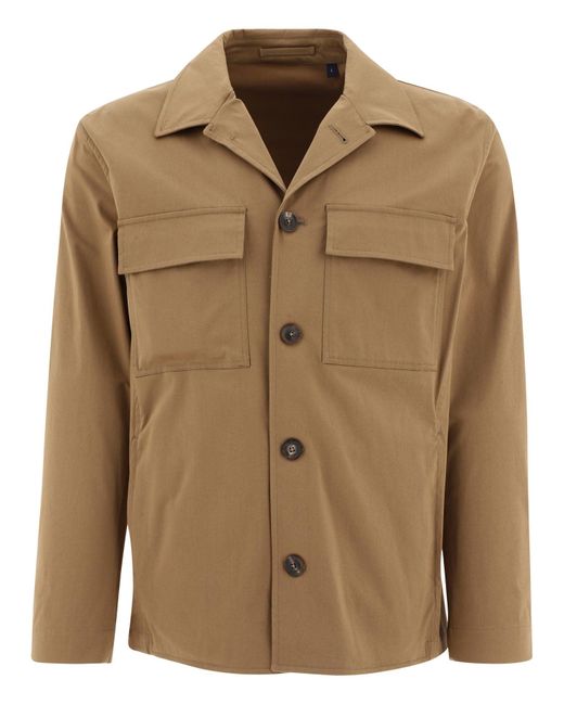 Lardini Brown Overshirt With Breast Pockets for men