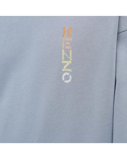KENZO Blue Oversize Logo Sweatshirt for men