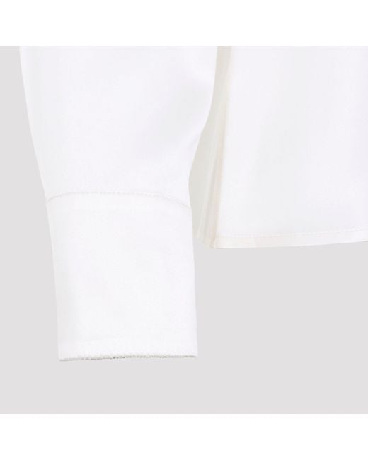 Peserico White Silk Blouse