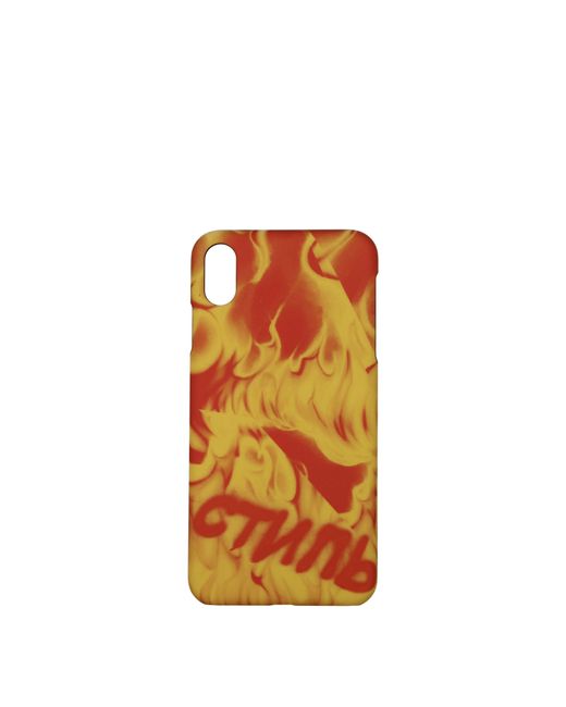 Heron Preston Orange Porta Iphone Iphone Xs Max Uomo Pvc Multicolore