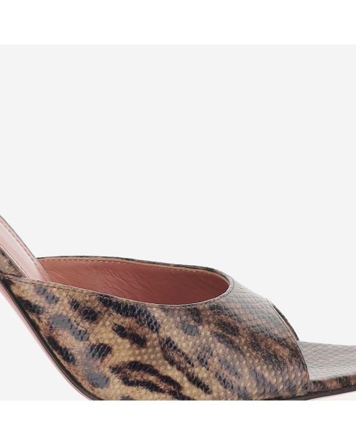 AMINA MUADDI Brown Leather Mules