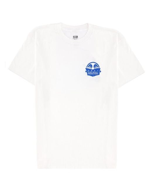 Obey White Cotton T-Shirt for men
