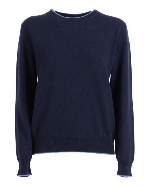 Kangra Cashmere Blue Round With Contrasted Borders