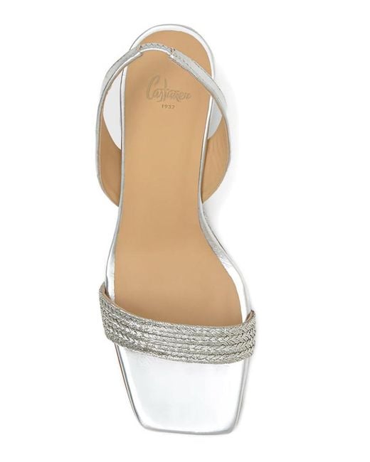 Castaner White Solid Sandals