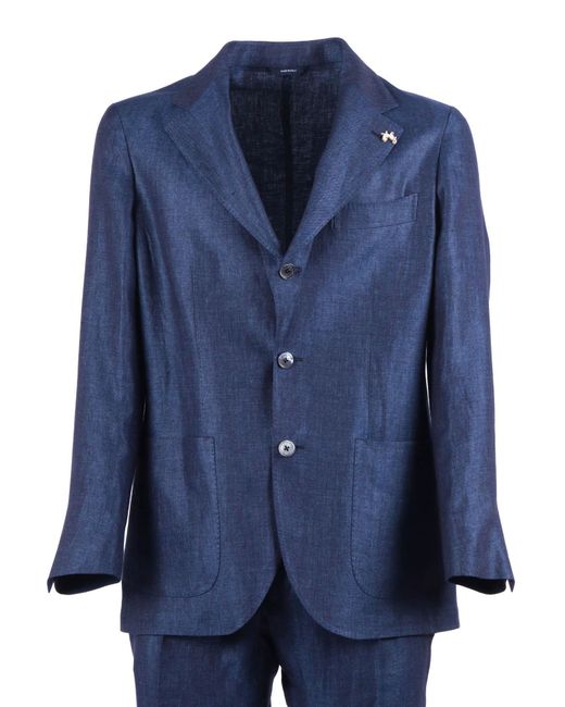 Tombolini Blue Zero Gravity Linen Suit for men